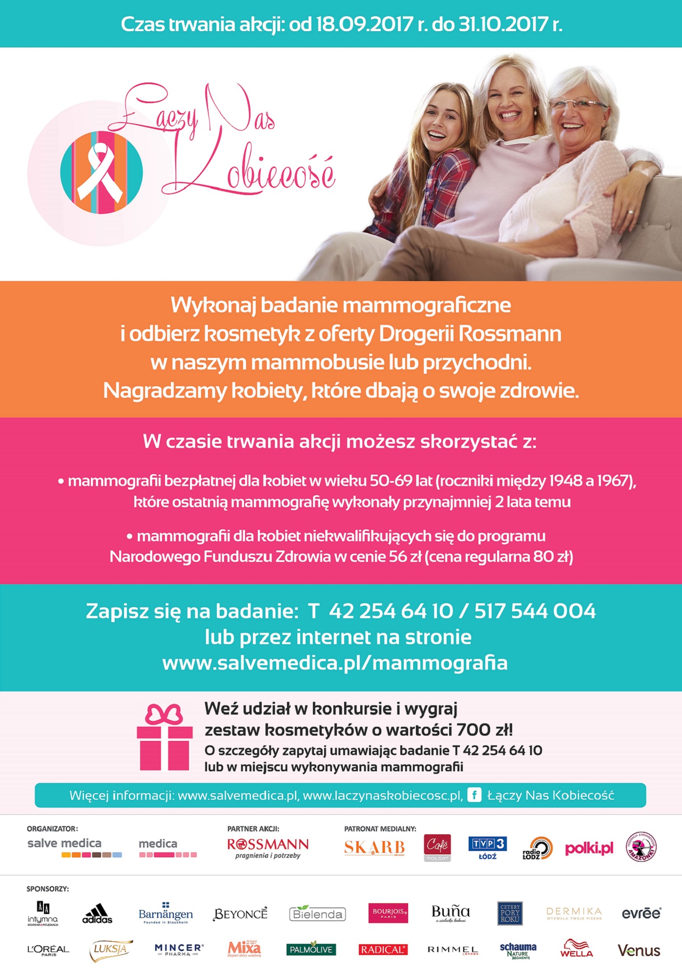 Plakat badania mammograficzne 23.10.2017