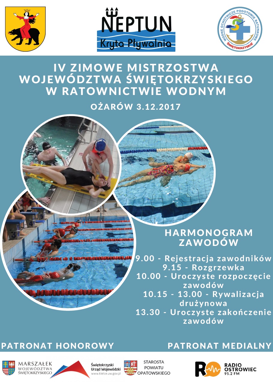 Plakat IV zimowe mistrzostwa woj. świętokrzyskiego w ratownictwie wodnym