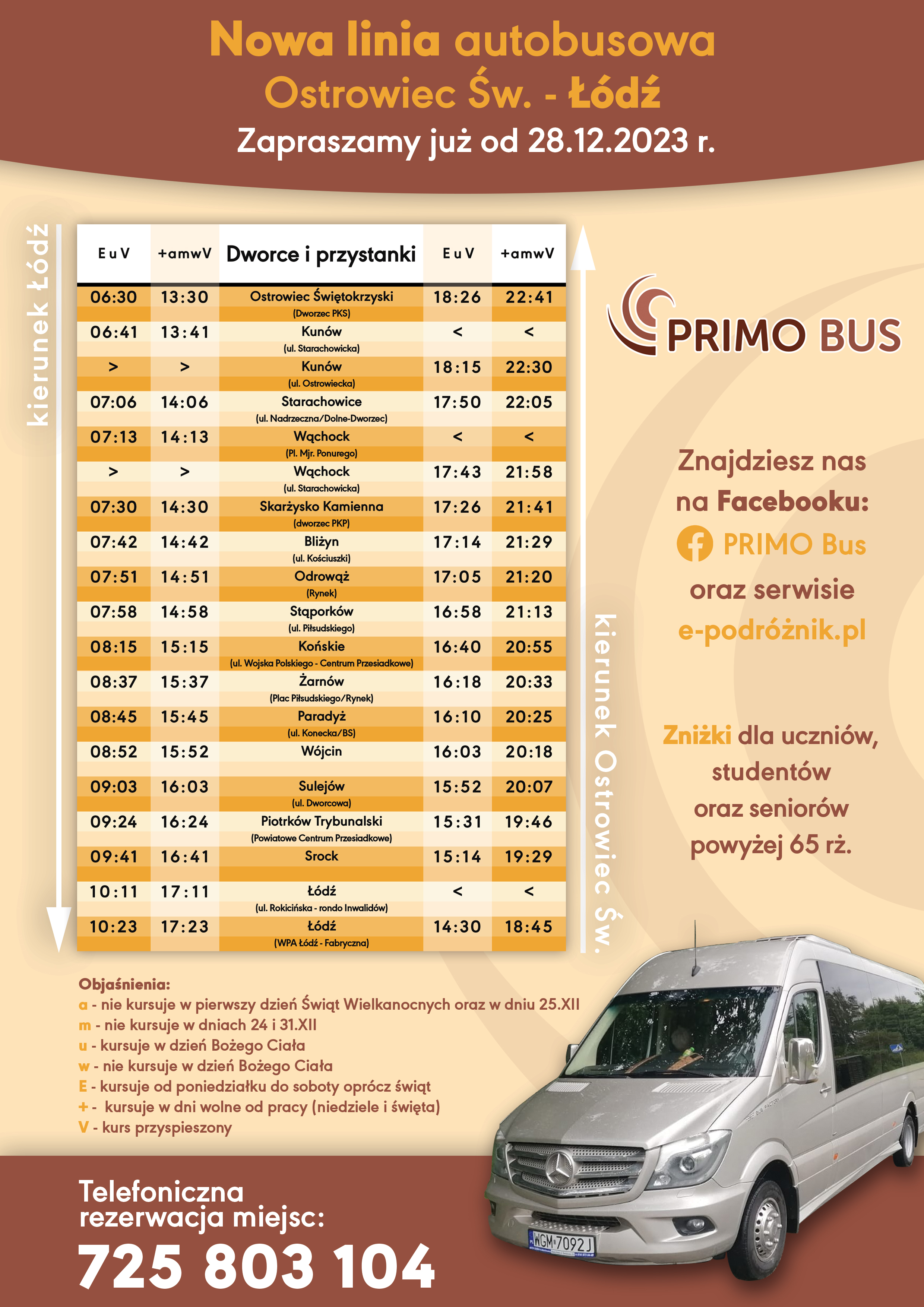 Primo-Bus połączenie do Łodzi