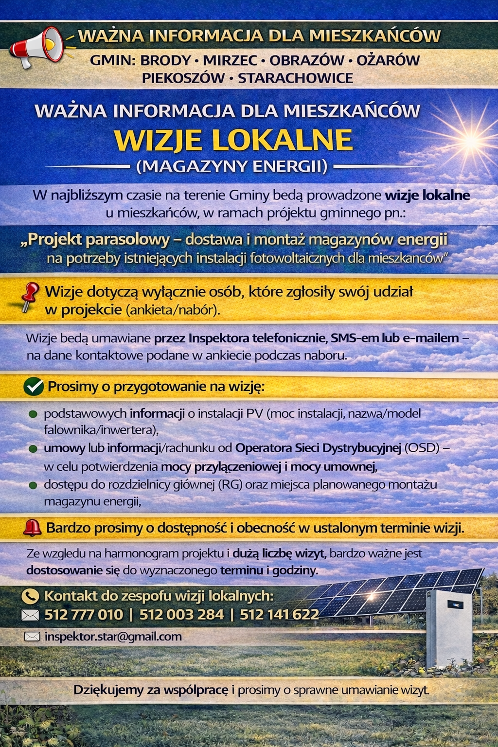 Wizje lokalne magazyn&oacute;w energii