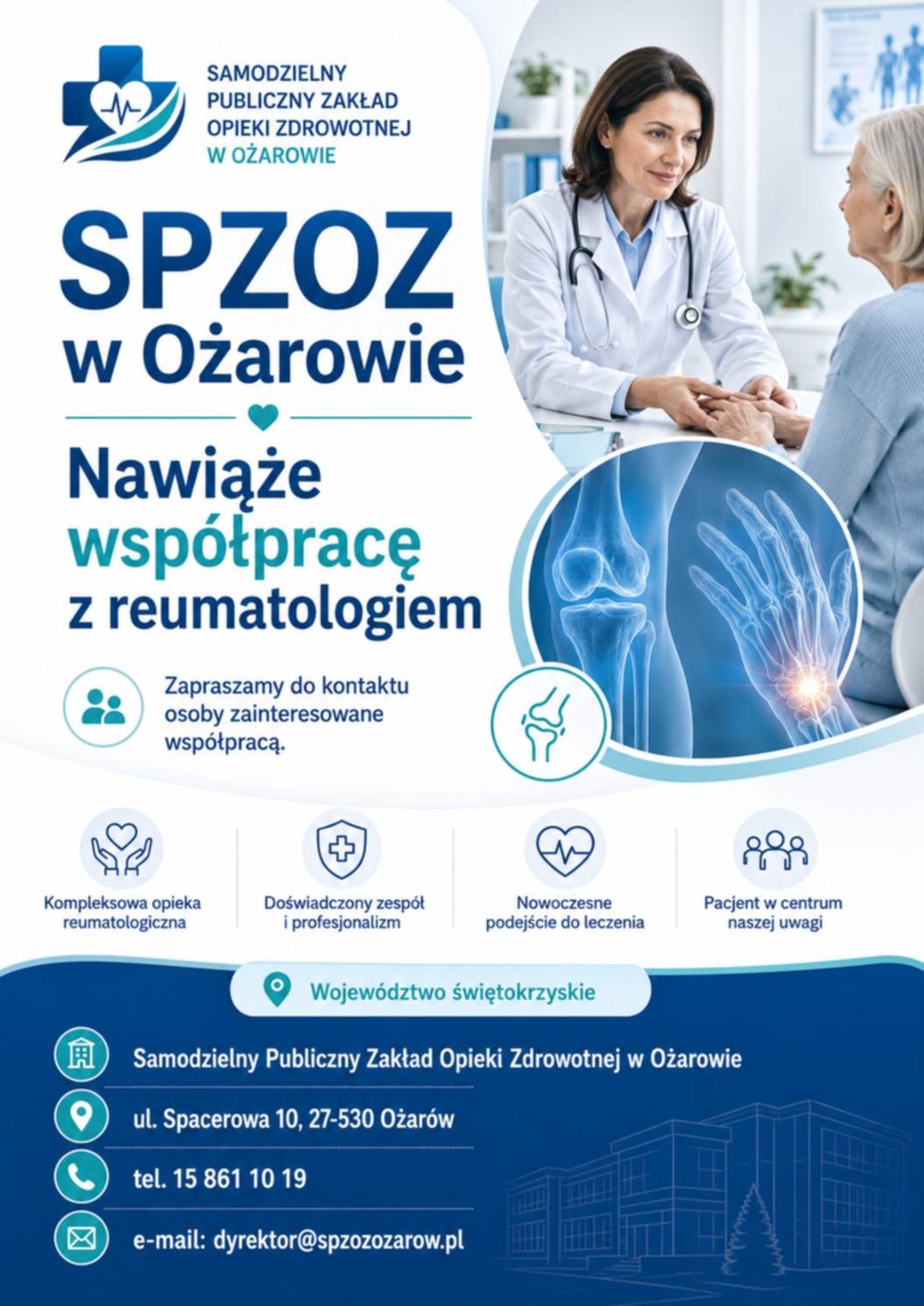 SPZOZ w Ożarowie poszukuje reumatologa