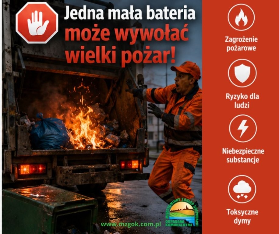 Jedna mała bateria może spowodować pożar