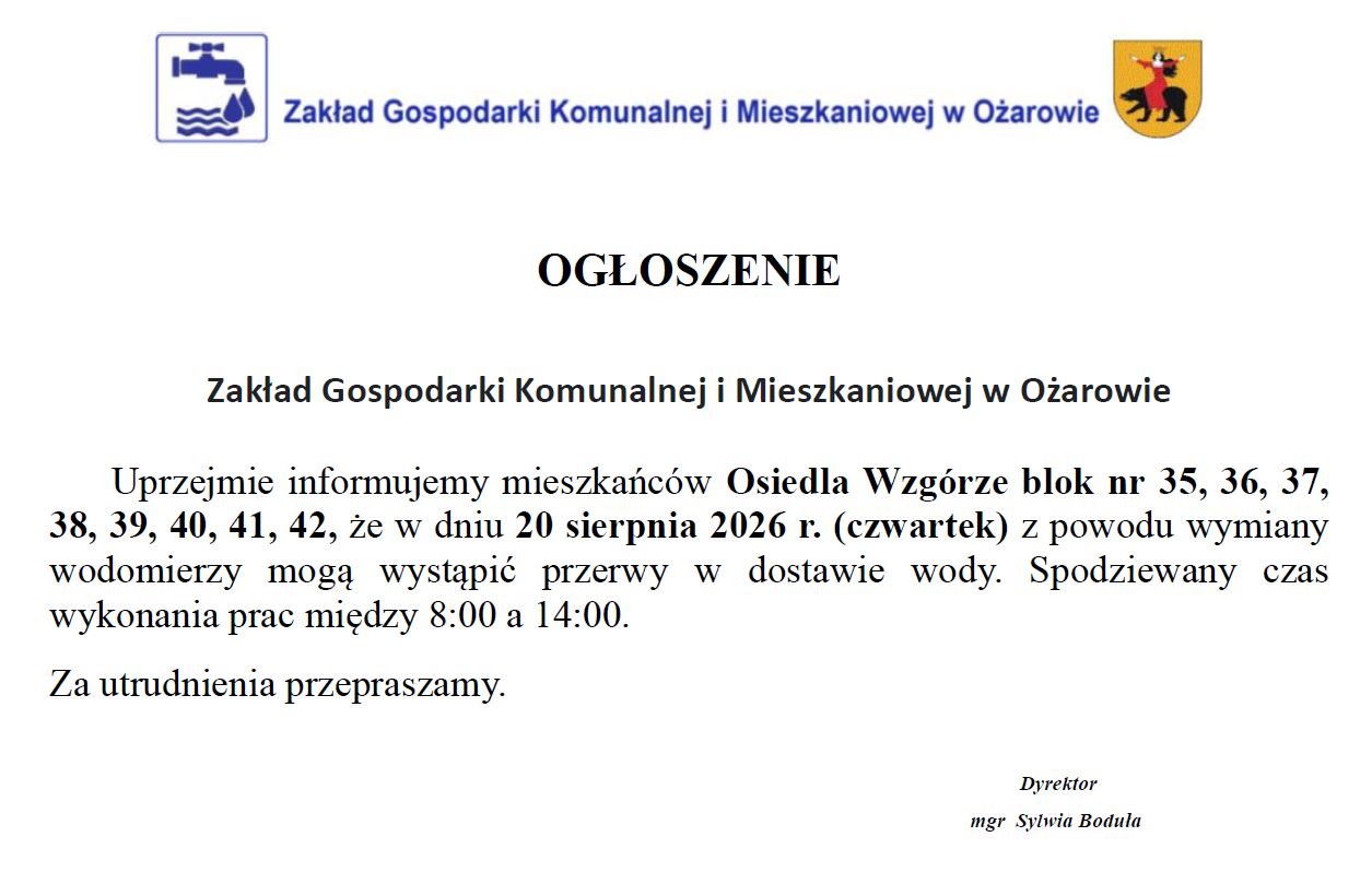 Wymiana wodomierzy 20-08-2026