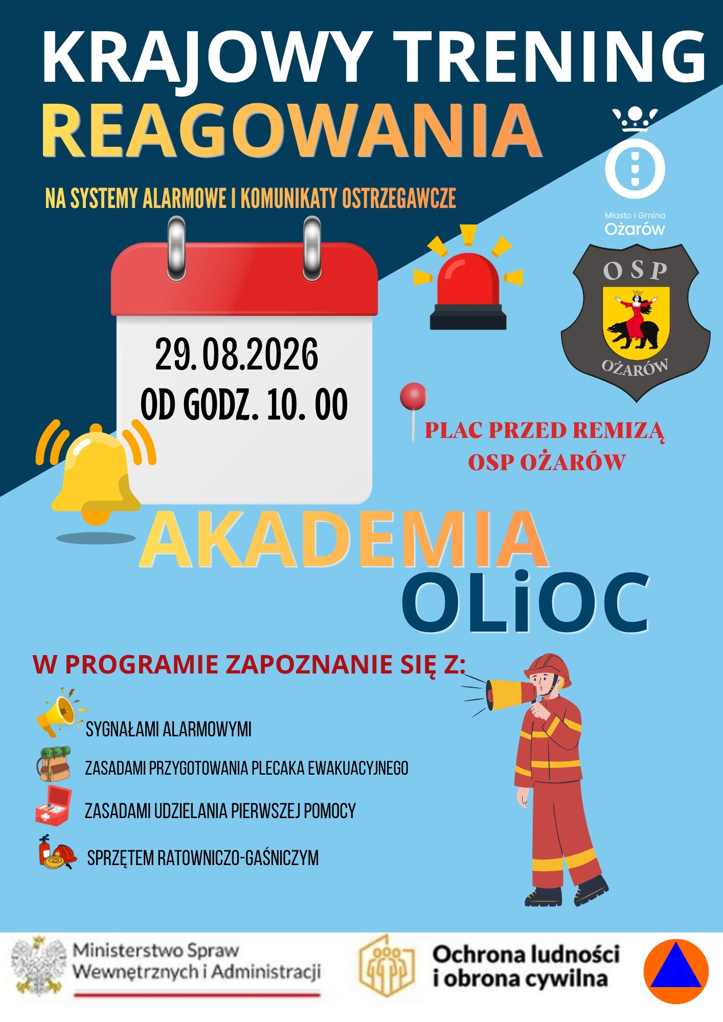 29 sierpnia przyjdź na Krajowy Trening Reagowania!